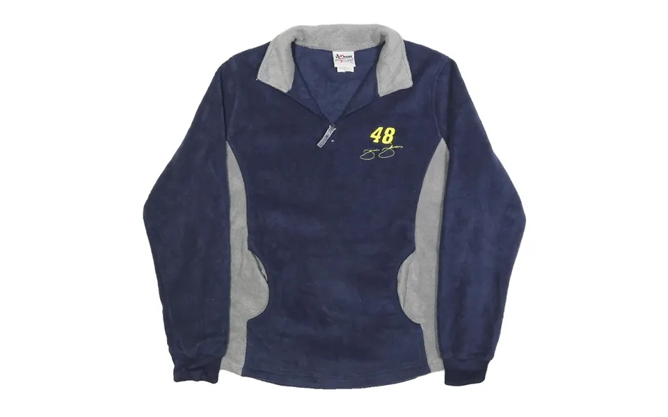 Chase Authentics Womens Navy & Grey Sports Jumper Polyester 1 4 Zip Pullover L