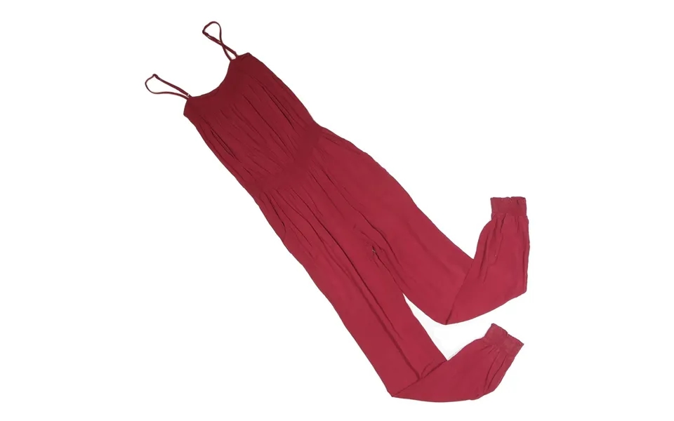 Chicoree Womens Maroon Playsuit Cotton Blend Xs Sleeveless Elastic Waist Casual