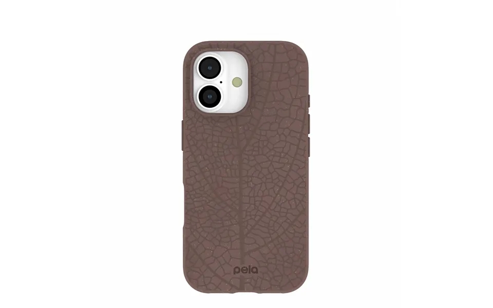 Chocolate Brown Leaf Veins Iphone 17 Case Magsafe Compatibility With Magsafe