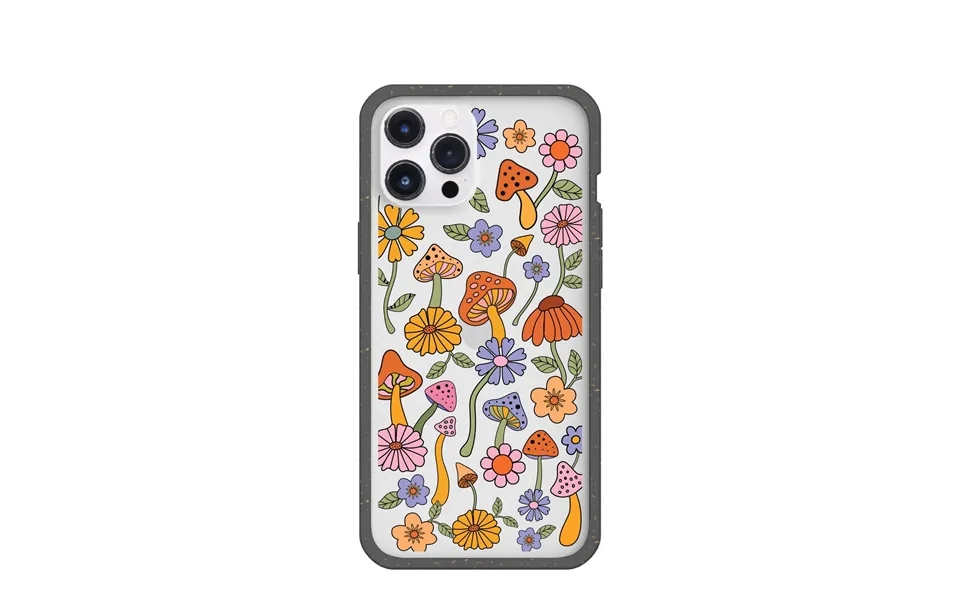 Clear Shrooms And Blooms Iphone 12 Pro Max Case With Black Ridge