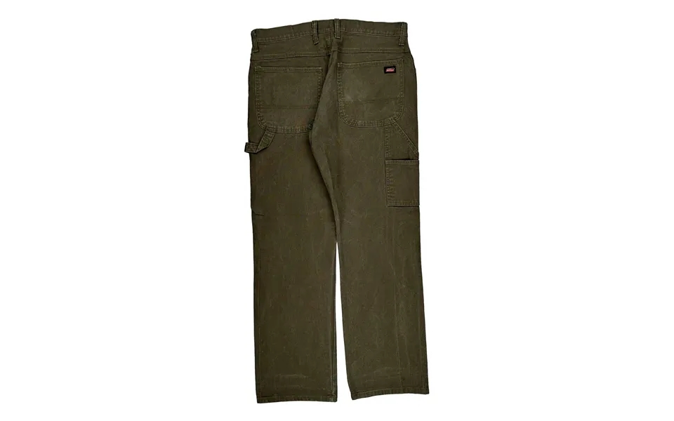 Dickies Carpenter Trousers - 35w 32l Green Cotton