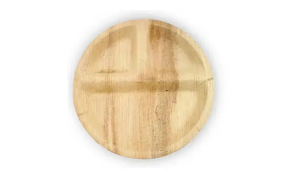 Dtocs Bamboo Plate Like Compostable Palm Leaf Plate 10 Round Compartment Pack 50 Size 50 Pcs