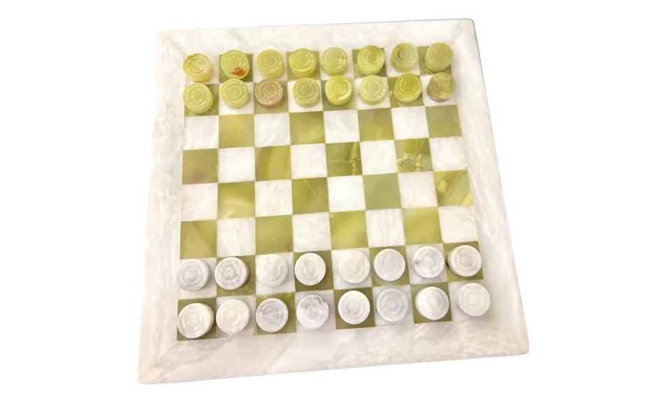 Green Onyx Checker Set Size 12