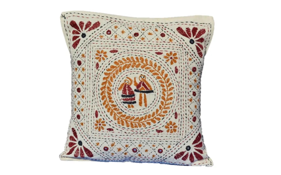 Hand Embroidered Artisanal Decorative Mirror Pillow