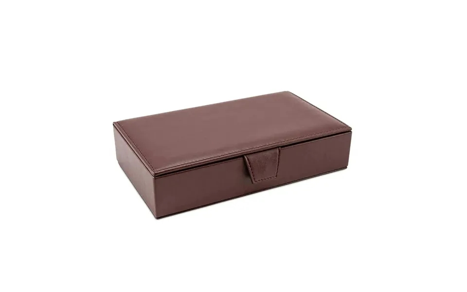 Islington Cufflink Box In Chestnut Brown