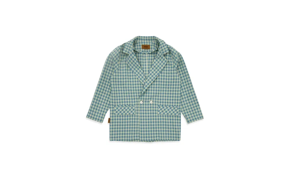 Kids Checked Blazer - Green Blue Size 1-2 Years
