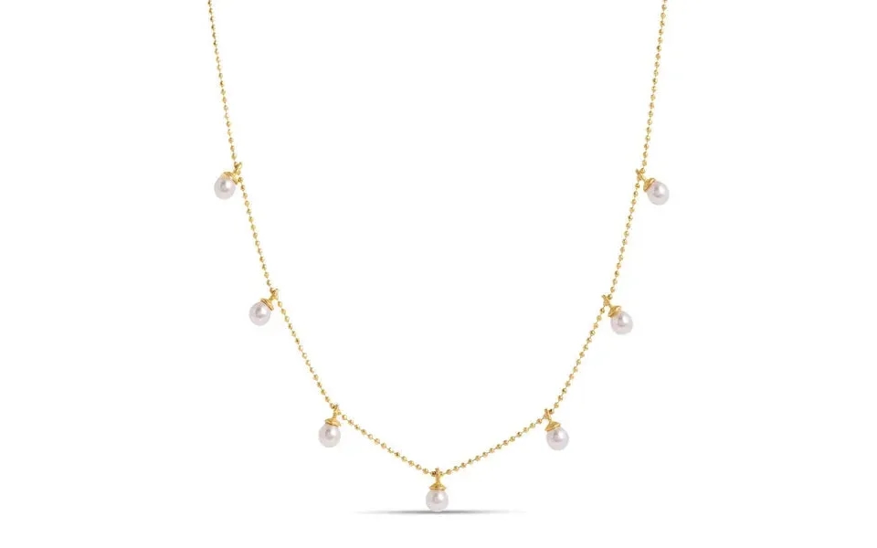 Laura Gold Chain Necklace With Tiny Pearls
