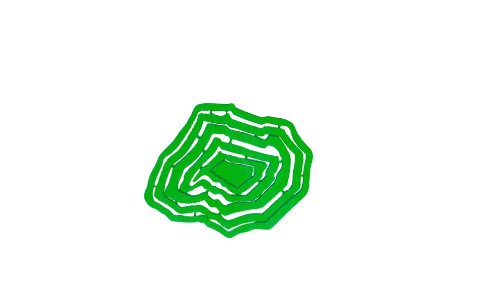 Love Hero 3d Printed Brooch In Green Color Nature
