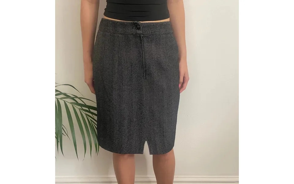 Max & Co Midi Skirt - 28w Uk 8 Grey Wool Blend