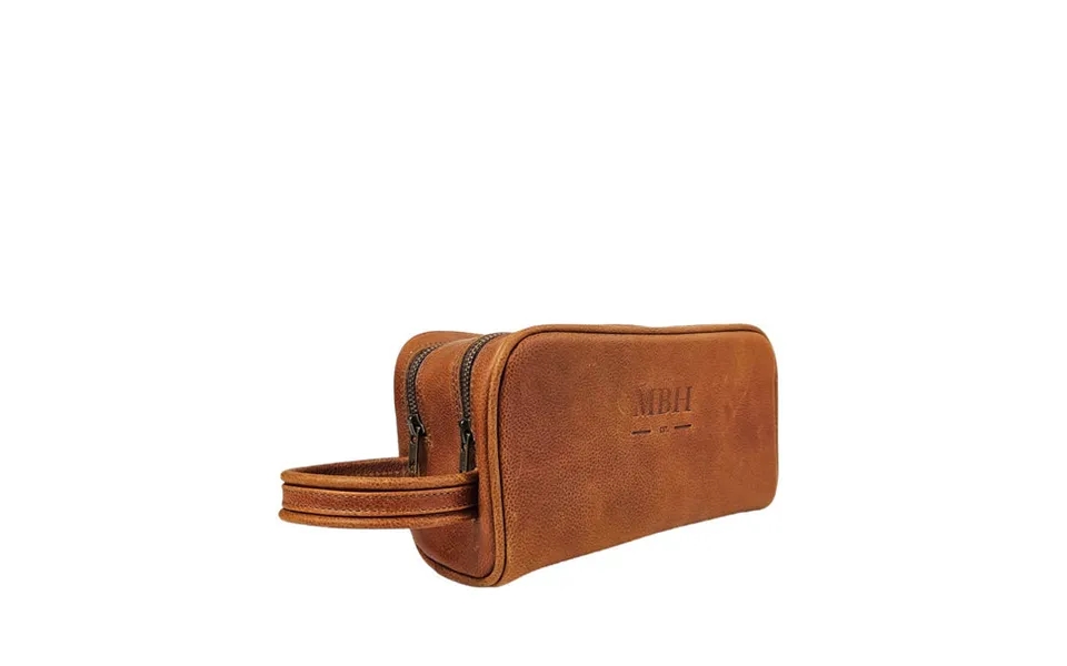 Mbh Double Zip Toiletry Bag - Brown