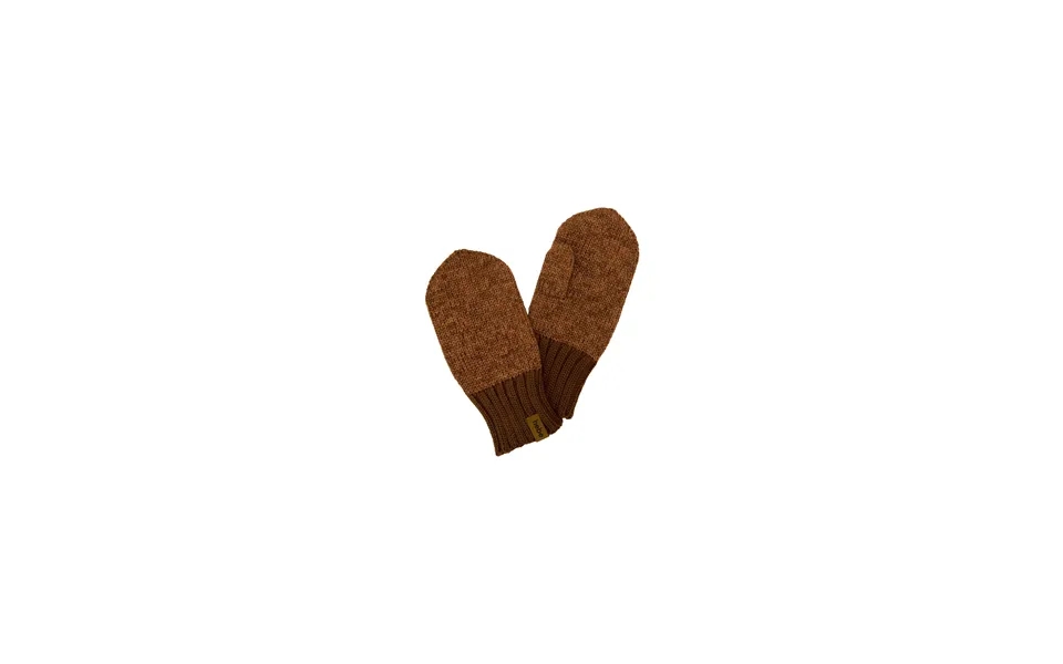 Merino Wool Mittens - Brown Size 1-2 Years