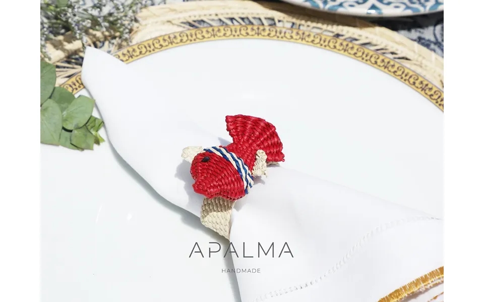 Nautical Fish Napkin Ring Pack Blue