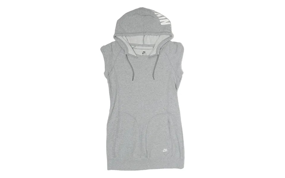 Nike Womens Grey Hoodie Dress Cotton Sleeveless Mid Length M Sportswear Casual