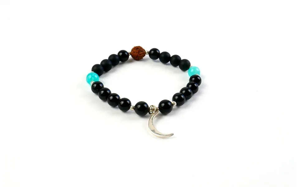 Nyx Japa Mala Bracelet - Obsidian And Quartz
