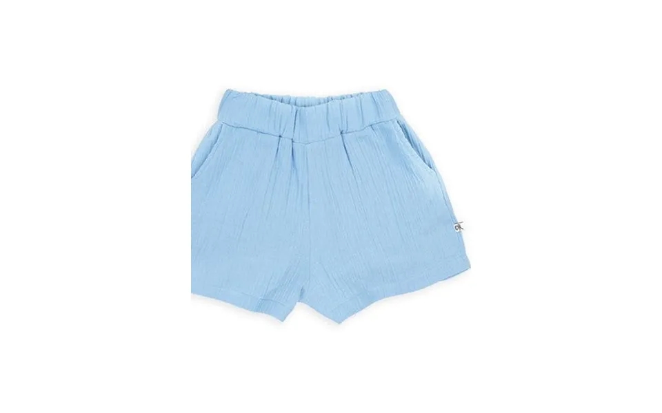 Organic Muslin Girl Shorts - Blue Size 1-2 Years