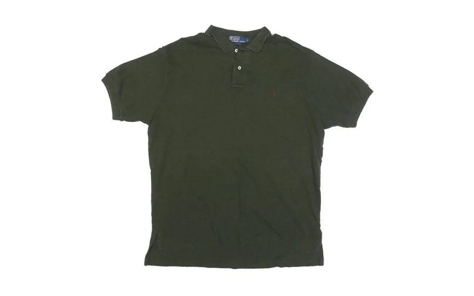 Polo Ralph Lauren Mens Green Short Sleeve Plain L Cotton Blend Polo Shirt