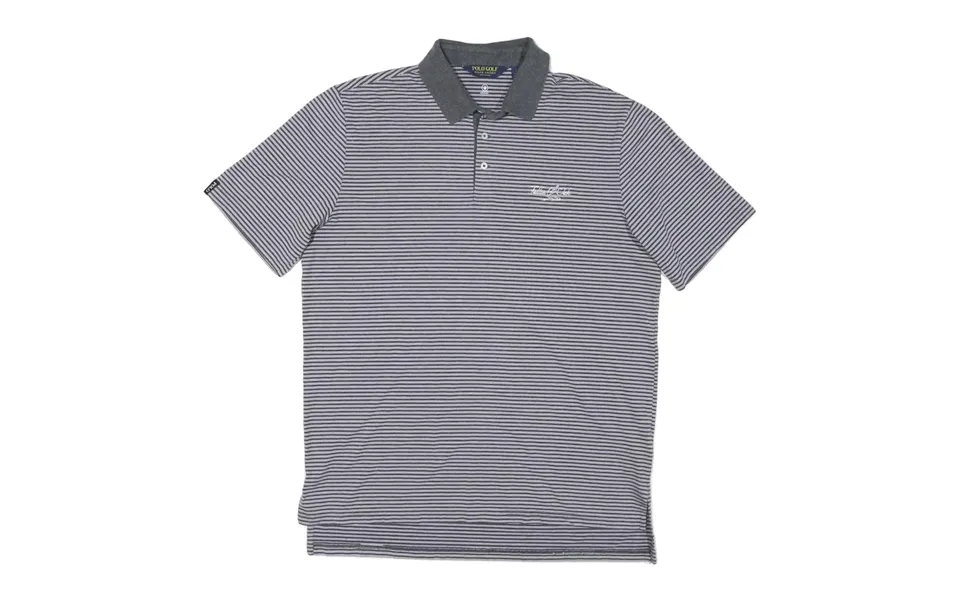 Polo Ralph Lauren Mens Grey & White Striped Short Sleeve L Polo Shirt Cotton