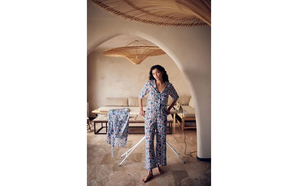 Pyjama Set Louka -blue Summer Meadow Size 34 Xs