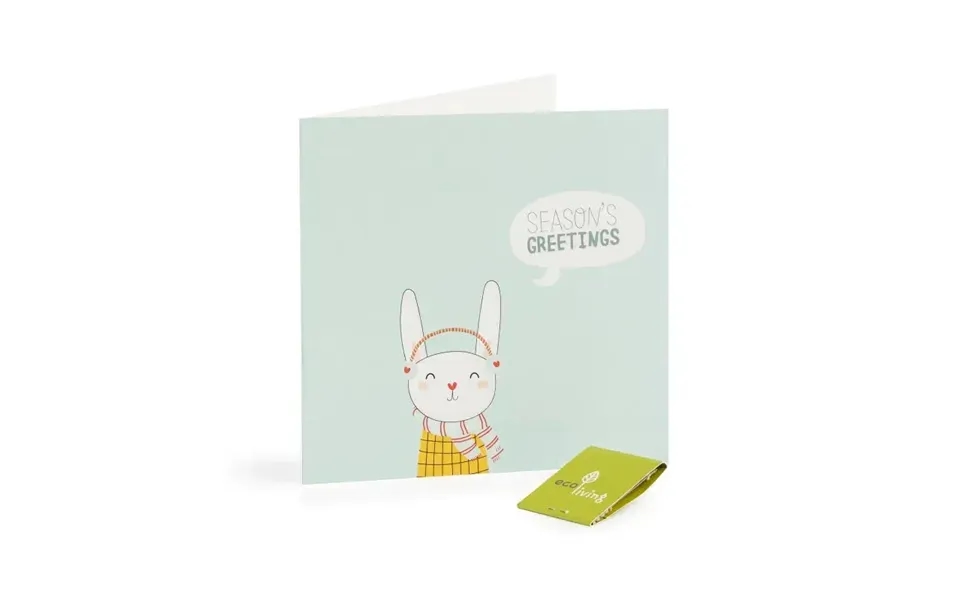 Recycled Christmas Cards - Cute Animal Cards Fsc 100% Style Rabbit