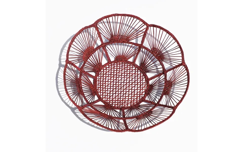 Red Bowl - Made Of Iraca Palm Straw