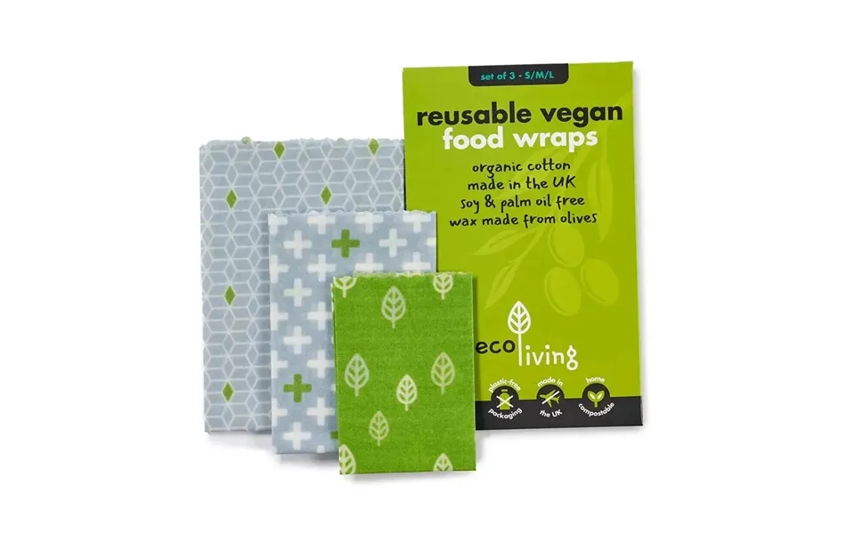 Reusable Vegan Food Wraps Size 3 Pack
