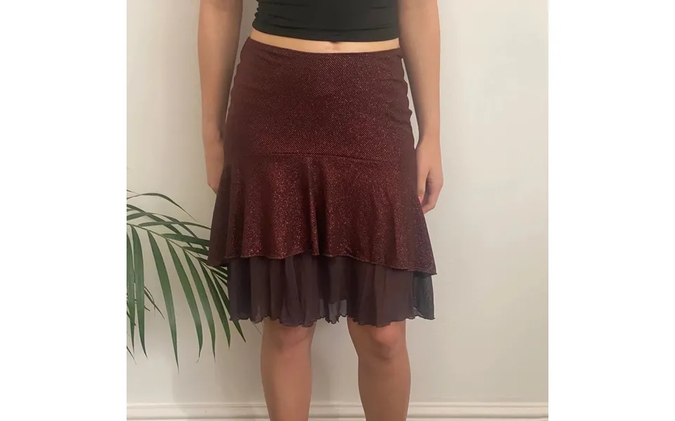 Unbranded Mini Skirt - 29w Uk 10 Brown Nylon Blend