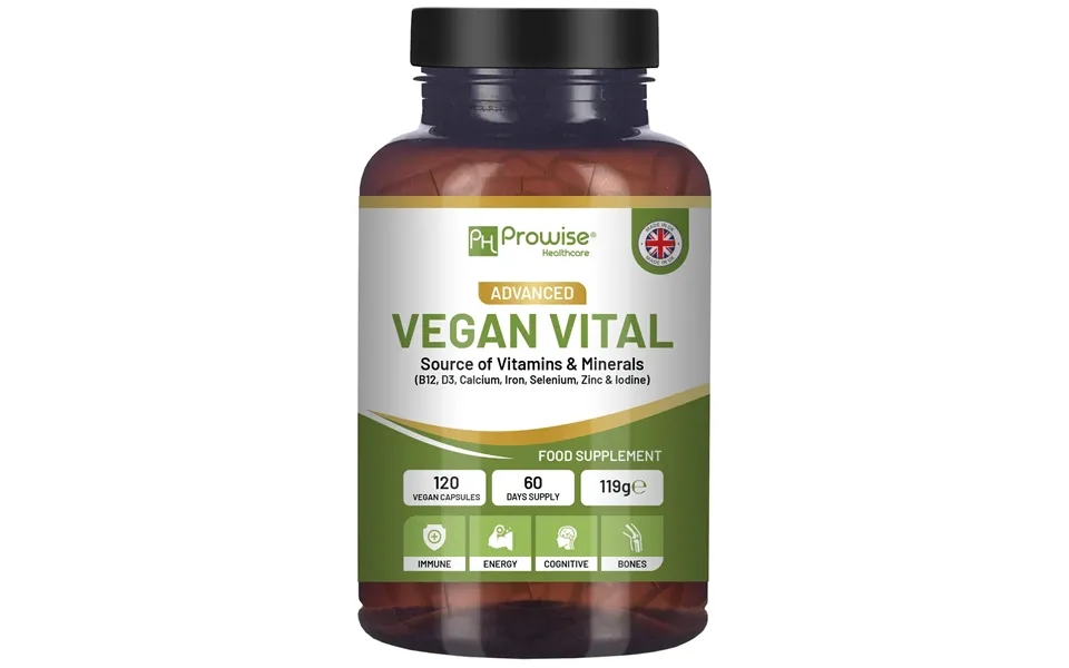 Vegan Vital Multivitamins And Minerals 120 Vegan Multivitamin Capsule Calcium - Vitamin B12