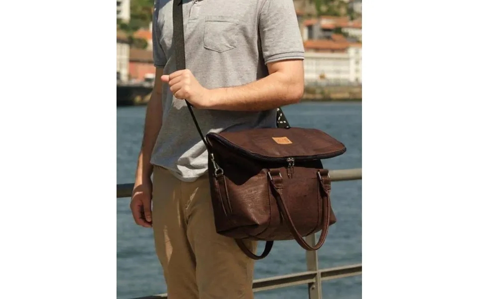Versa Cork Messenger Bag - Versa Dark Brown