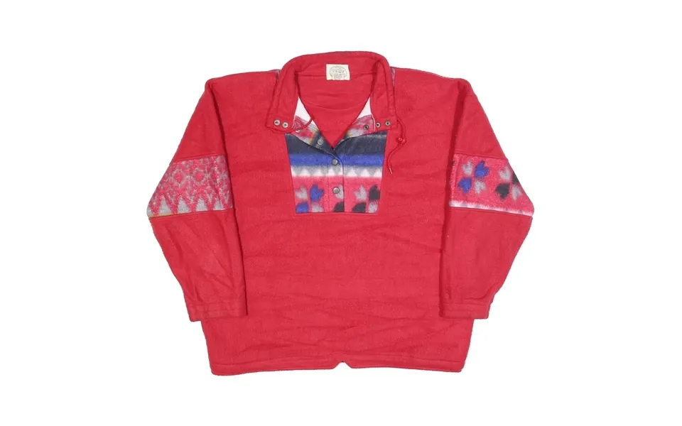 Victoria Sport Womens Red Patterned Pullover Jumper Polyester L Activewear