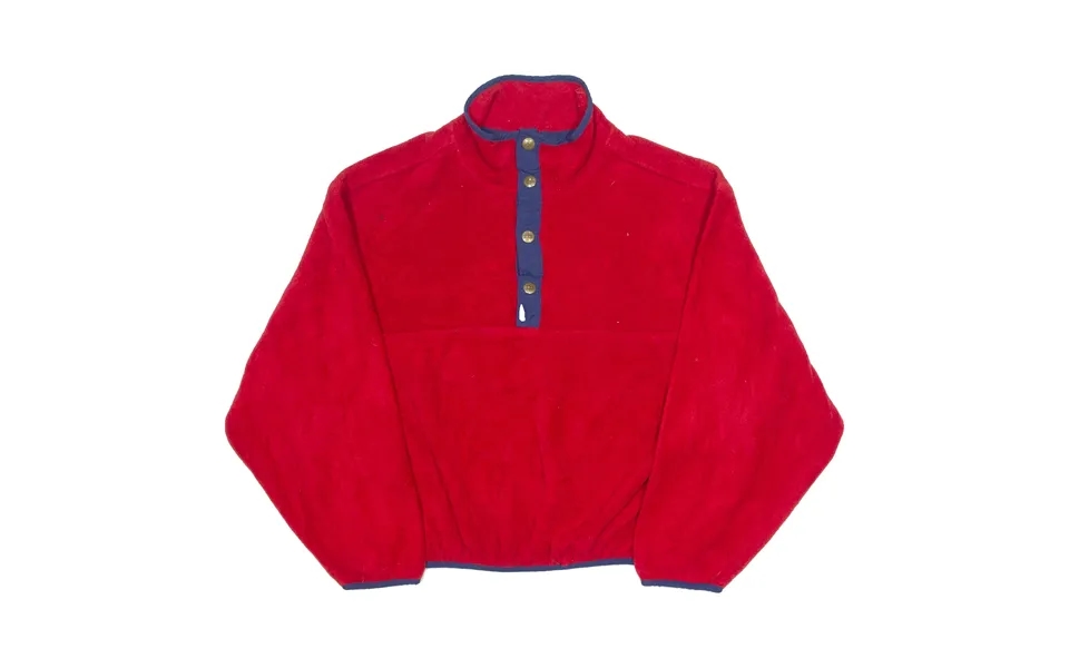 Woolrich Mens Jumper Red Button Neck 90s Tight Knit L