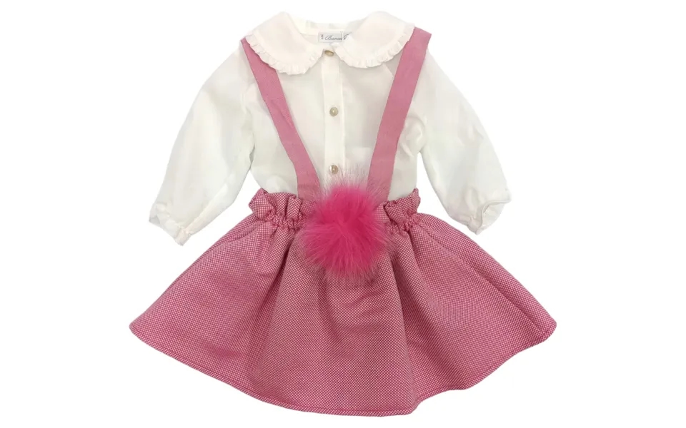 Barcellino - Complete 2 Pz. Bianco-fuxia C Pom Pon 106501