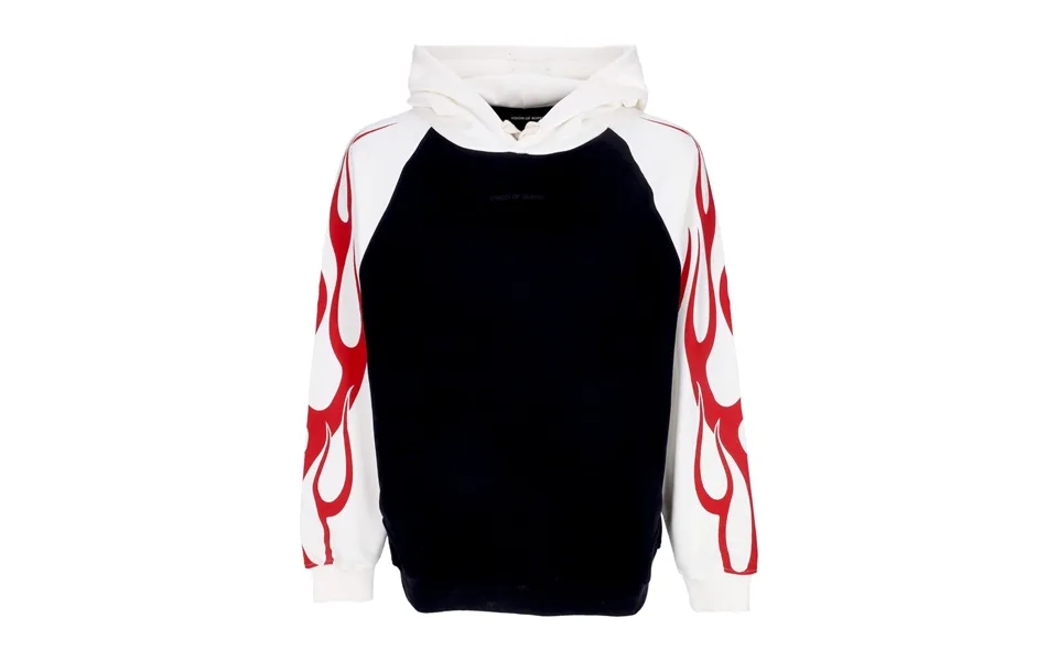 Flames Hoodie Men's Lightweight Hoodie Off White Black Red