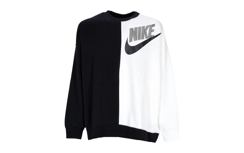 Lightweight Crewneck Sweatshirt Women Sportswear Fleece Over-oversized Crew Dance Black White
