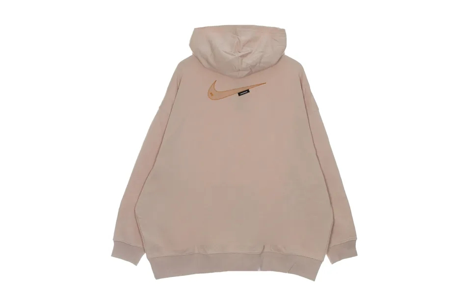 Lightweight Hoodie Women's Sportswear Swoosh Fleece Hoodie Pink Oxford Light Curry Rose Whisper