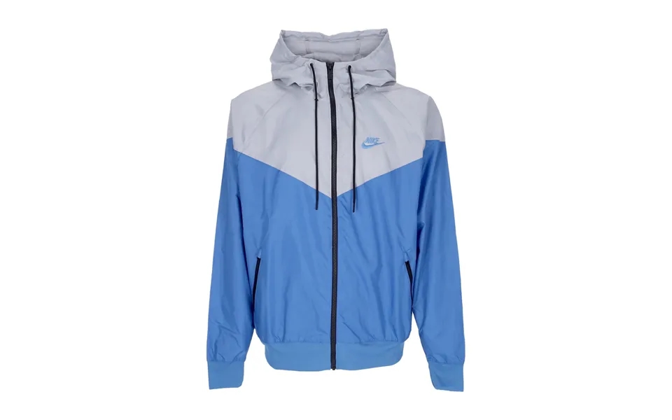 Windbreaker Men Sportswear Woven Lined Windrunner Hooded Jacket Star Blue Wolf Grey Star Blue
