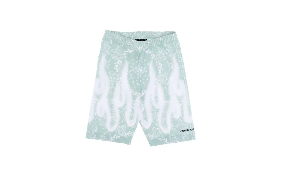 Women's Cycling Shorts Bandana Print Leggings Green