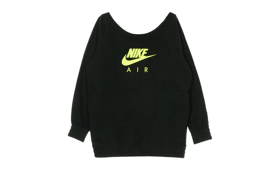 Women's Lightweight Crewneck Sweatshirt Sportswear Air Crew Black Volt