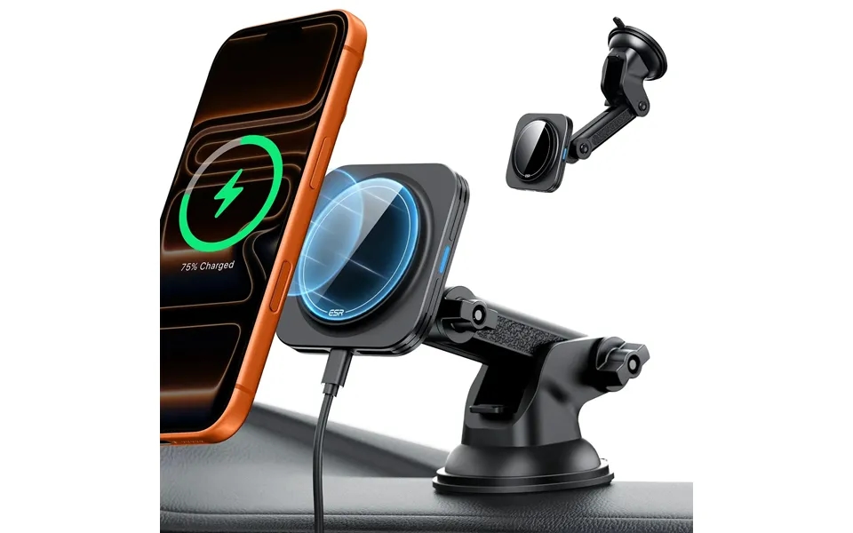 15w Dashboard Wireless Car Charger Halolock - Black