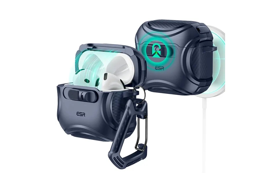 Airpods 4 Cyber Flicklock Case Halolock - Dark Blue