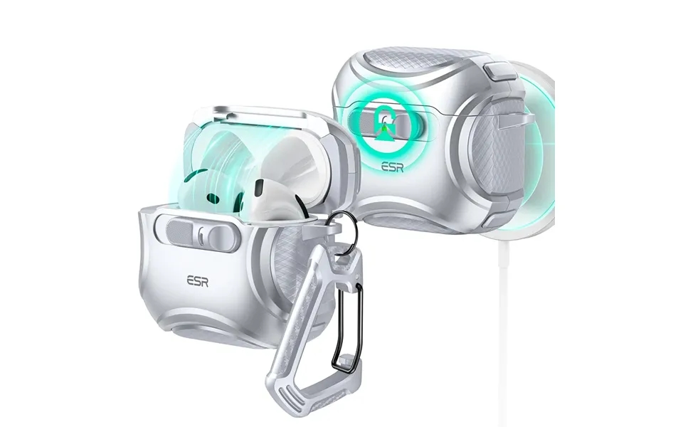 Airpods 4 Cyber Flicklock Case Halolock - Silver