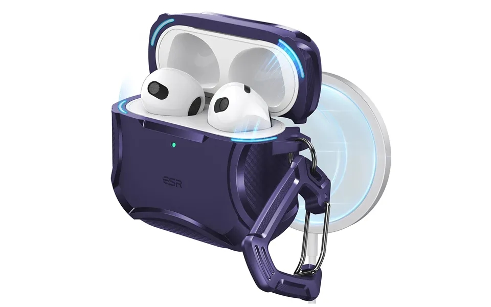 Airpods 4 Cyber Tough Case Halolock - Dark Purple