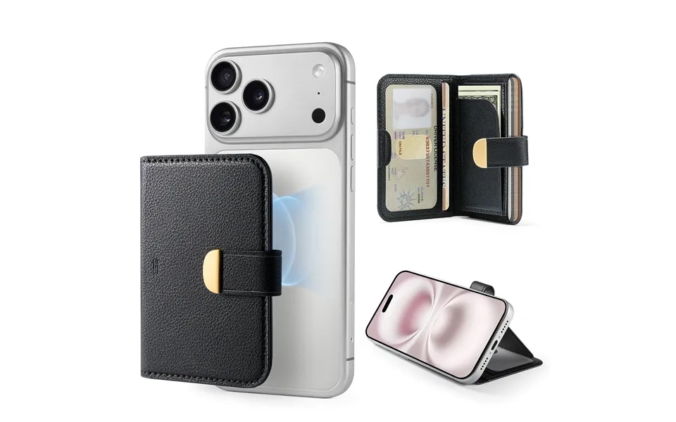 Aura Clutch Magnetic Wallet - Black