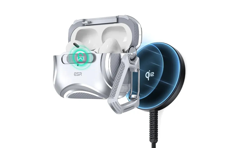 Cyber Flicklock Snap-and-charge Bundle For Airpods Pro 2023 2022 2019 - Silver