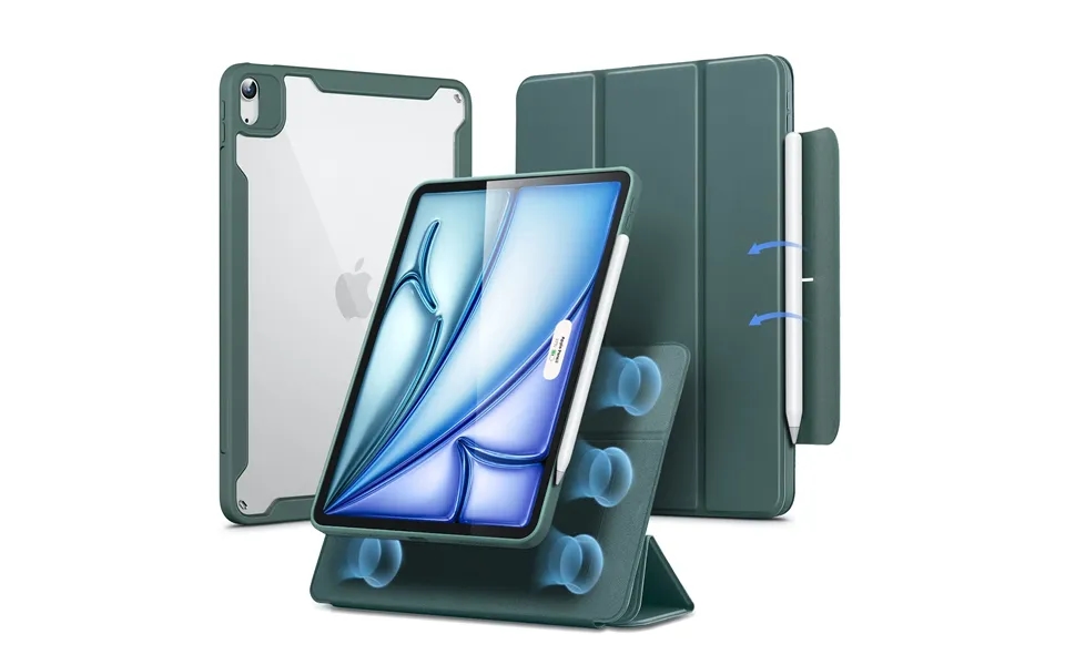 Ipad Air 11 2024 , Air 10.9 5th 4th Gen Rebound Hybrid Case 360 - Forest Green