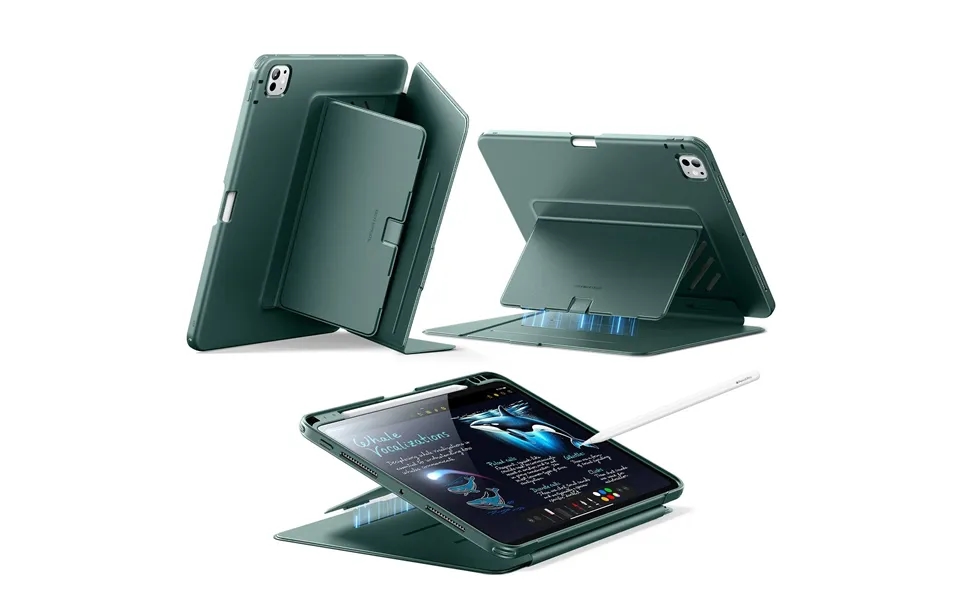 Ipad Pro 11 2025 Flip Magnetic Case With Pencil Holder - Green