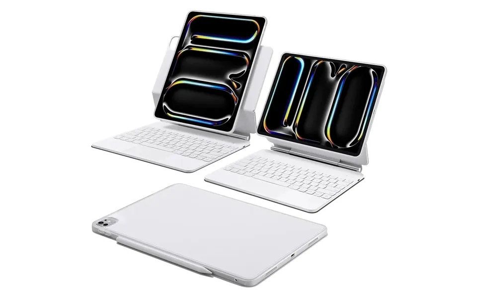 Ipad Pro 13 2025 Rebound Magnetic Keyboard Case 360 - Us Layout-white