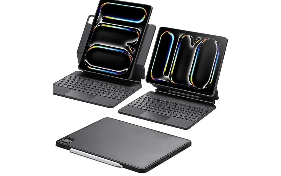 Ipad Pro 13 2025 Rebound Magnetische Tastatur Hülle 360 - De Layout-schwarz