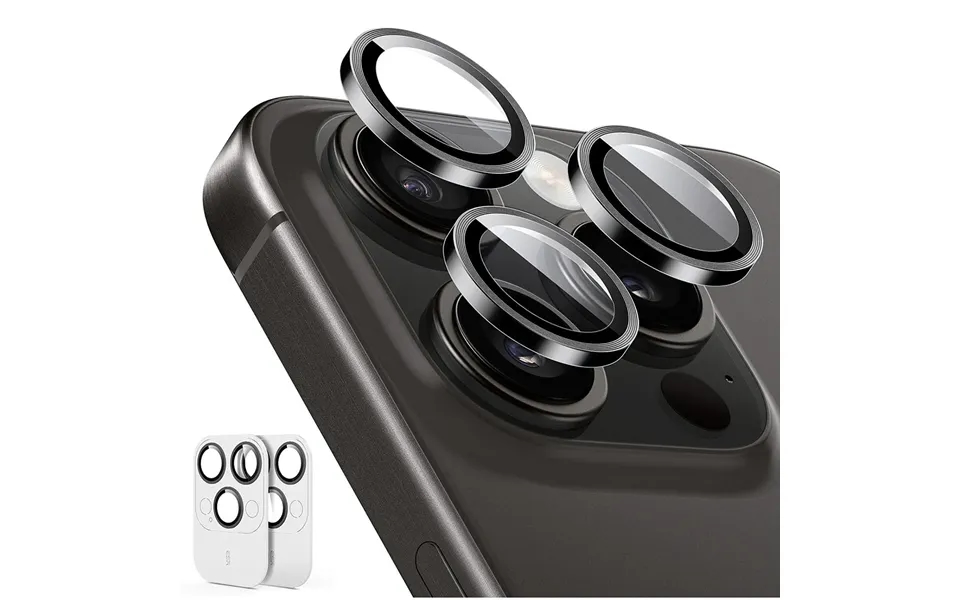 Iphone 15 Pro 15 Pro Max Tempered-glass Lens Protectors - Black