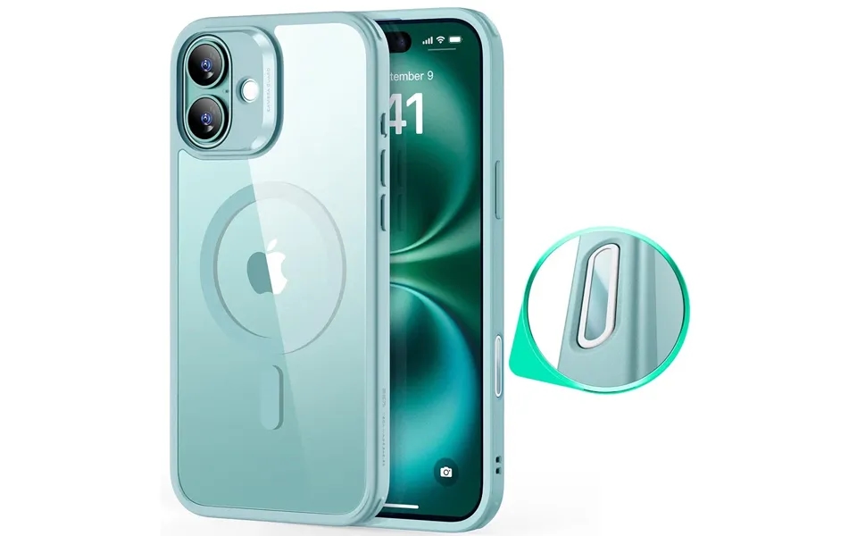Iphone 16 Plus Halolock Classic Hybrid Case Camera Control - Clear Green