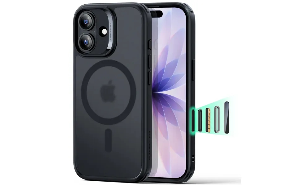 Iphone 17 Classic Hybrid Magnetic Case Camera Control - Frosted Black